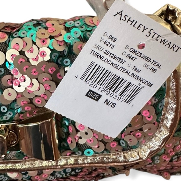 Olivia Miller Multicolor Sequin Mini Purse w/ Bow & Chain Handles (NWT) - Picture 3 of 11